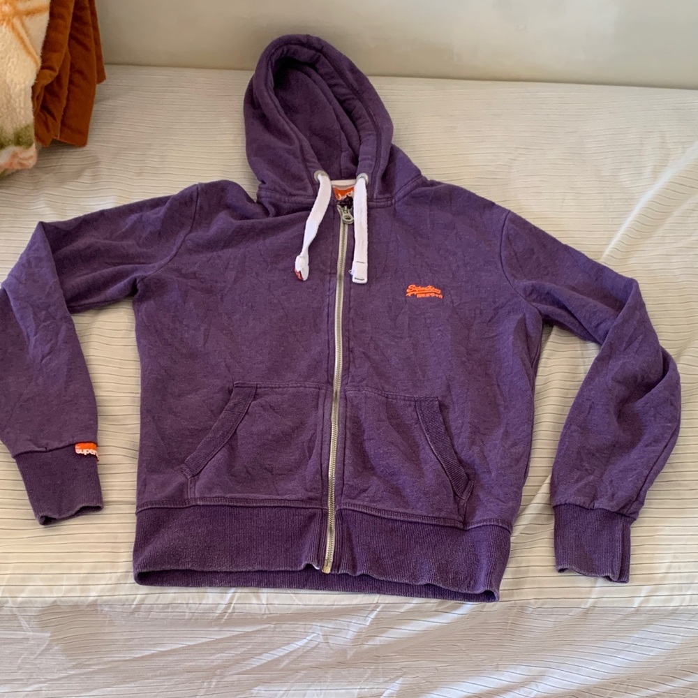 Superdry Purple Zip Up Hoodie